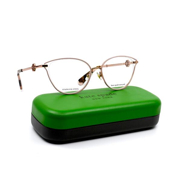 NEW KATE SPADE SCARLETTA/G AU2 PINK ROSE GOLD AUTHENTIC EYEGLASSES FRAME - Picture 1 of 12